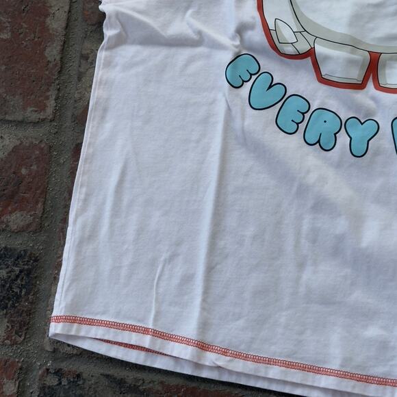 Disney Bay Max Cat Shirt Oversized XS White Tee - Picture 4 of 6